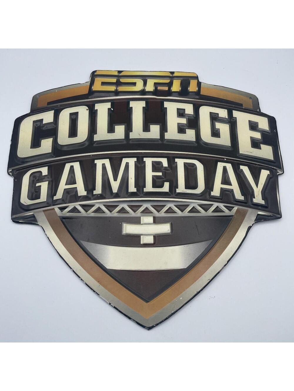 ESPN College Gameday Wall Sign Football Decor NCAA Fan Room Man Cave 13x12